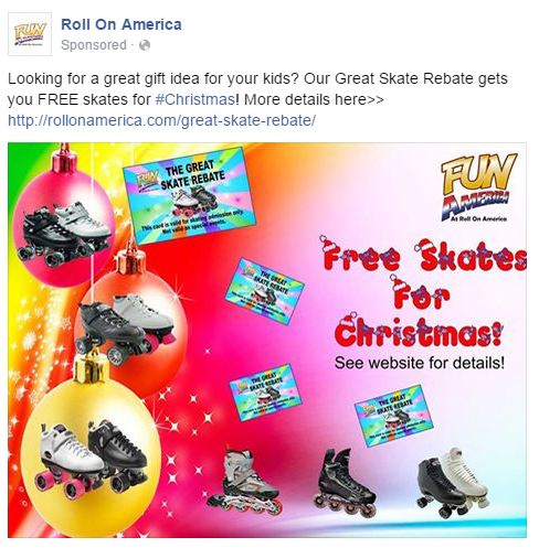 Roller Skating Facebook Ad
