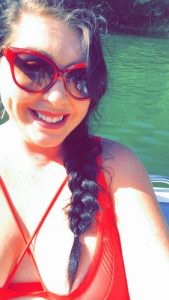 girl on the lake